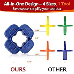 12 Packs 4-in-1 Multi-Size Deck Spacers Tool