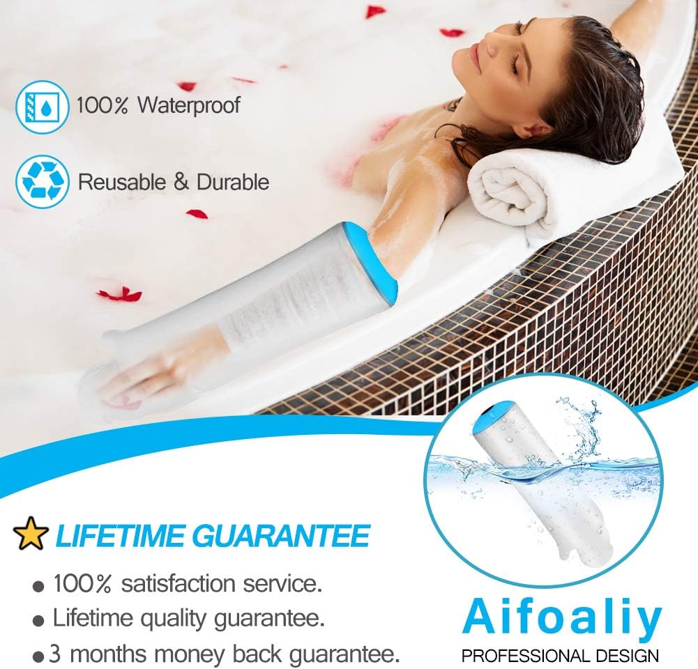 Waterproof Arm Cast Covers for Shower Bath, Adult Watertight Wound Protectors for Surgery Hand, Wrist, Reusable Bandage Dressing Sleeve [2020 Upgrade]: Health & Personal Care
