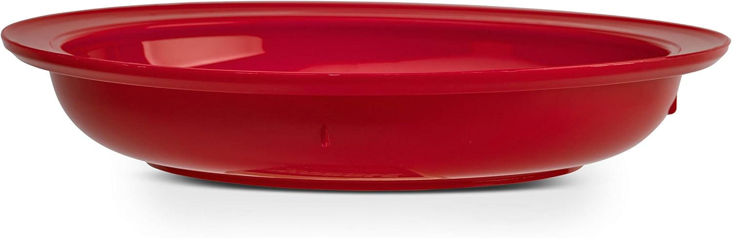Providence Spillproof Inner Lip Plate - 9" Red - 3 Pack: Health & Personal Care