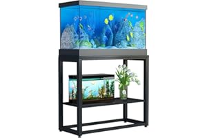 Fish Tank Stand 20-30 Gallon,500LBS Aquarium Stand Metal Frame with Adjustable Storage Shelves, 31.5" L x 15.6" W x 31.5" H R