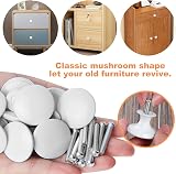 TsunNee 24Pcs Vintage Cabinet Knobs 30mm Round Zinc Alloy White Bronze view 3