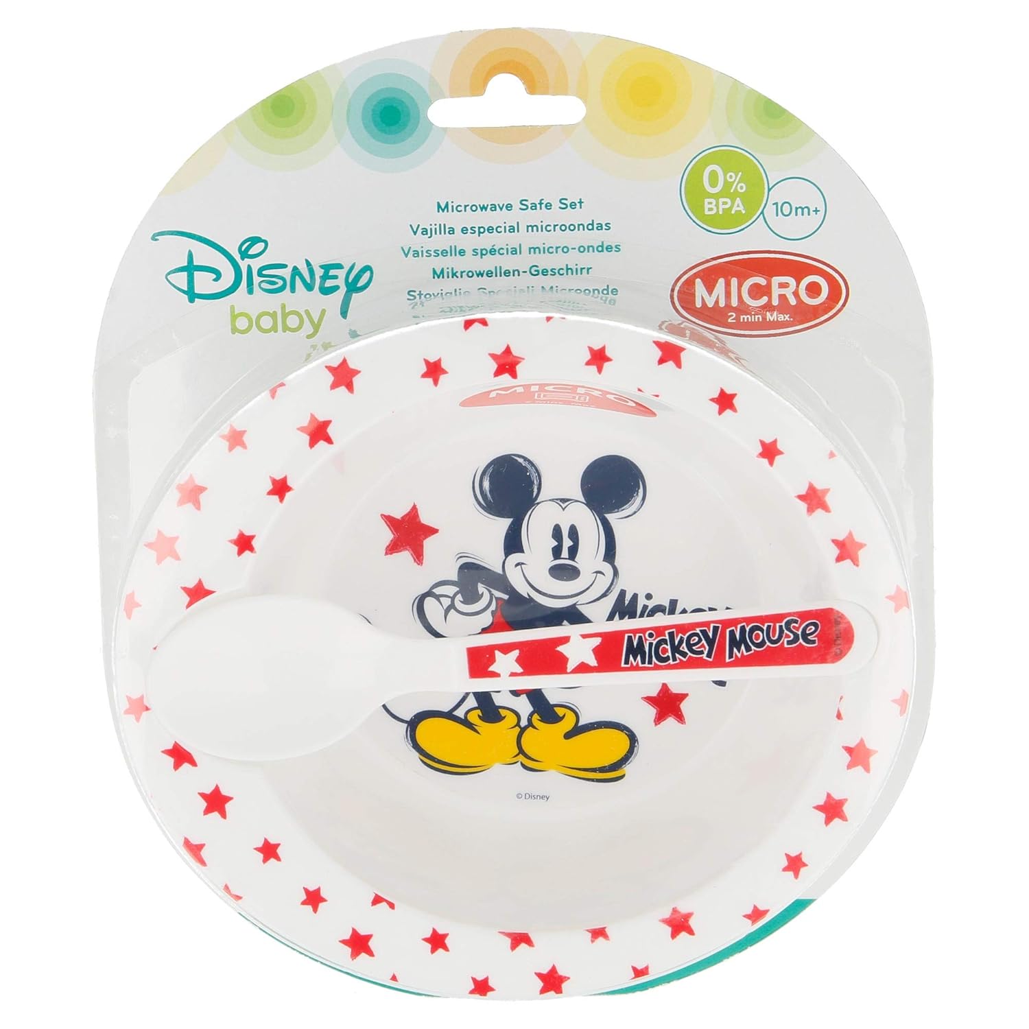 SET MICRO BABY 2 PCS. (CUENCO Y CUCHARA) MICKEY MOUSE - DISNEY ...