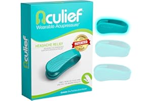 Aculief Acupressure Hand Clip - Stress Management & Hand Pressure Point Clip - On-the-Go Stress Support & Nurse Essentials - Cooling Face Ice Pack & Cold Eye Mask - X-Small, Teal