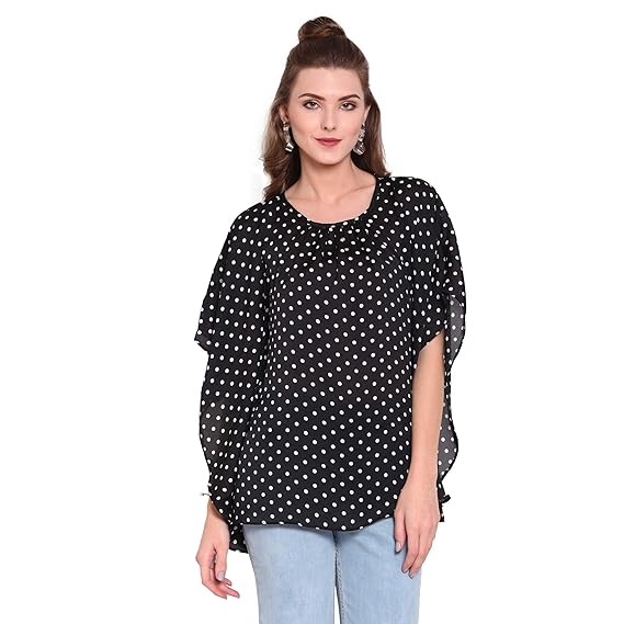 polka dot print top