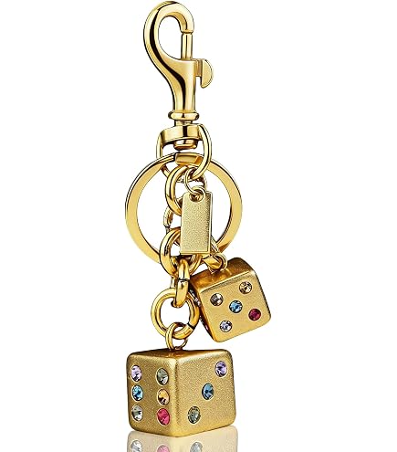 Dice Keychain, Cute Cartoon 3D Resin Dice Keychains Pendant