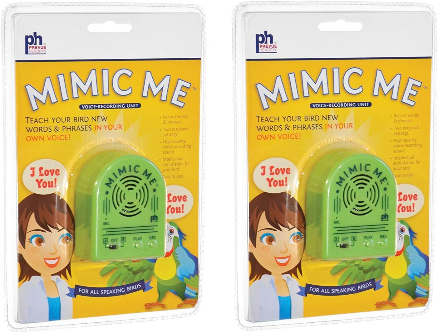 Prevue Hendryx 62900 Mimic Me Voice-Recording Unit for Birds (Тwo Рack)