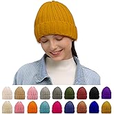 Rosoz Winter Hats for Women Warm Thick Soft Stretch Cable Knit Beanie Skully Cap for Cold Weather