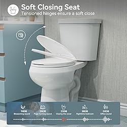 HOROW 21 Inch Tall Toilets, Extra High Toilets with