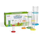 hand2mind Starter Science Graduated Cylinder Set, Set of 5 | Measuring Toys for Kids, Educational Science Kits, Kids Chemistry Set Lab Equipment, Science Supplies for Classroom
