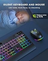 Seenda JPX006 Wireless Keyboard and Mouse Combo RGB Backlit UK Layout view 5
