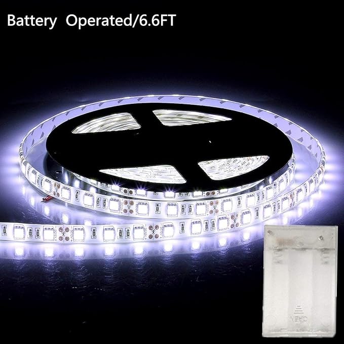 xinkaite Battery Operated LED Strip Lights，6.6Ft/2M Length