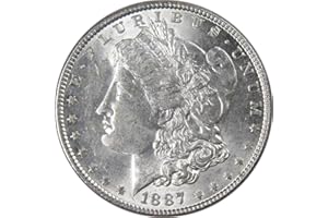 PROFILE COINS & COLLECTIBLES 1887 Morgan Dollar AU About Uncirculated 90% Silver $1 US Coin Collectible