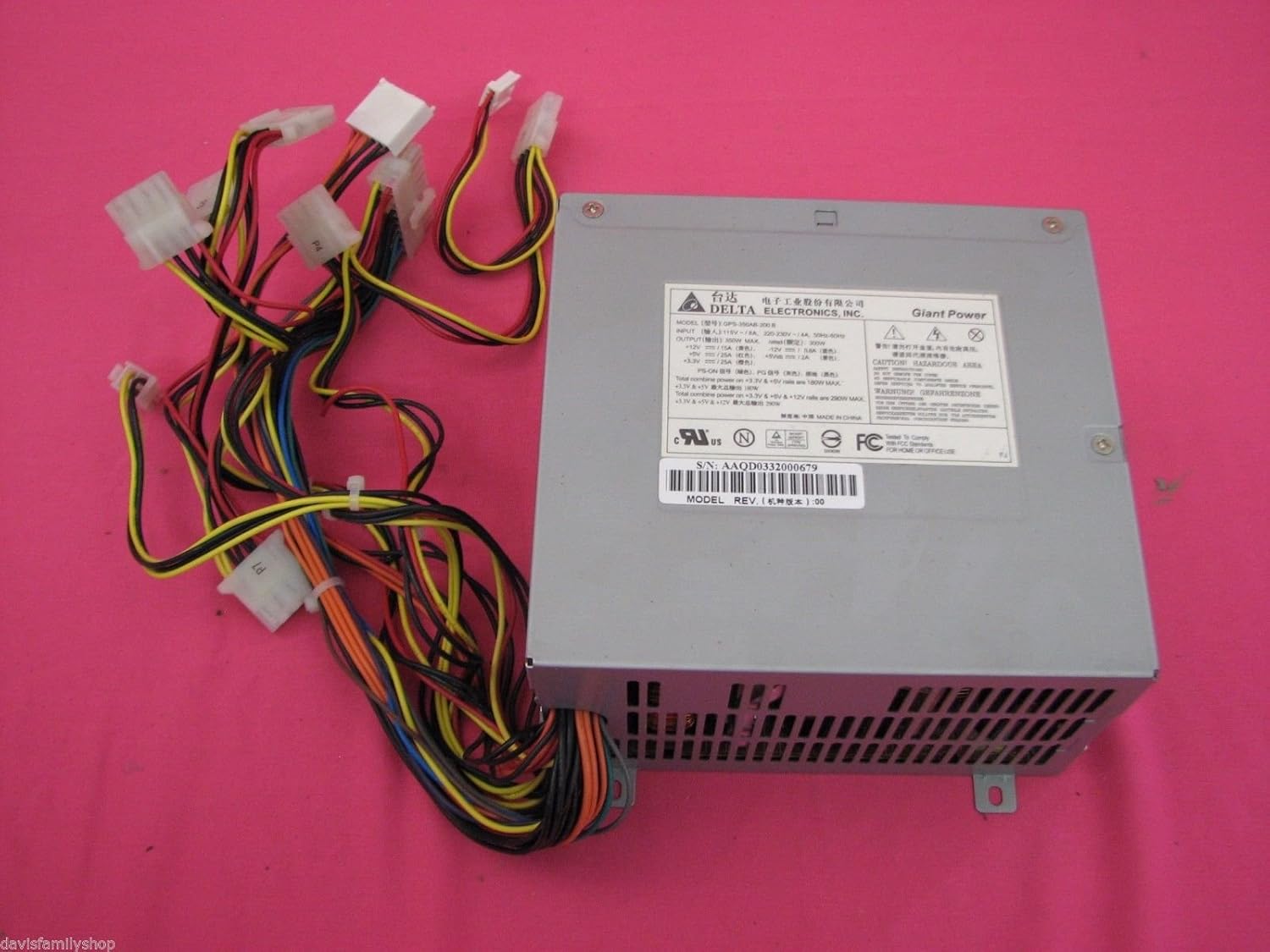 Delta Electronics Model GPS-350AB-200 B Tower Computer Power Supply ...