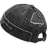 LXOrdora Mens Sailor Hats Brimless Denim Docker Caps Beanie