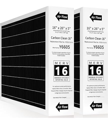 Amazon.com: Pack of 3 Lennox Y6605 16 x 26 x 5 Inch MERV 16