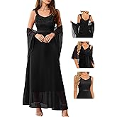 BeryLove Formal Wedding Guest Sequin Prom Dresses Cocktail Evening Lace Elegant Mother of The Bride Dress