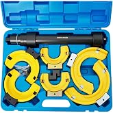 SIXIWANZI Coil Spring Compressor Tool Macpherson Strut Spring Compressor | Universal spring compressor kit, 3 interchangeable yokes 65-212mm, 9921 lbs load, #45 carbon steel