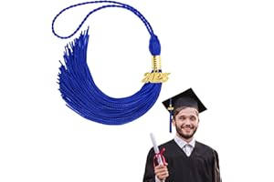 QONCV 2025 Graduation Tassel,Class of 2025 Tassel Graduation,2025 Cap Tassel for Graduation Cap,Charm Ceremonies Accessories for Graduates,Graduation Gown Decoration Tassel Cord for Graduation Blue and Gold