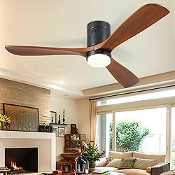 Mpayel 52" Wood Ceiling Fan With Light and Remote