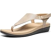 UTENAG Womens Arch Support Sandals Orthotic Adjustable Thong Flip Flops