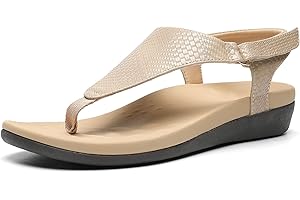 UTENAG Womens Arch Support Sandals Orthotic Adjustable Thong Flip Flops Shoes