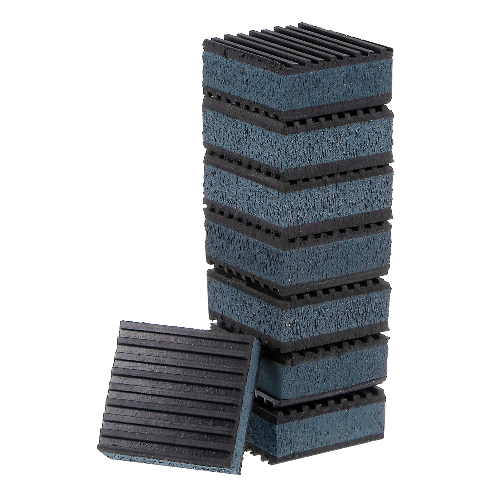 Kozelo 8pcs EVA Foam Rubber Anti Vibration Pads -[2" x 2" x 7/8"] Isolation Rubber Pads, Anti-Slip, for HVAC System and Washer, Black and Blue