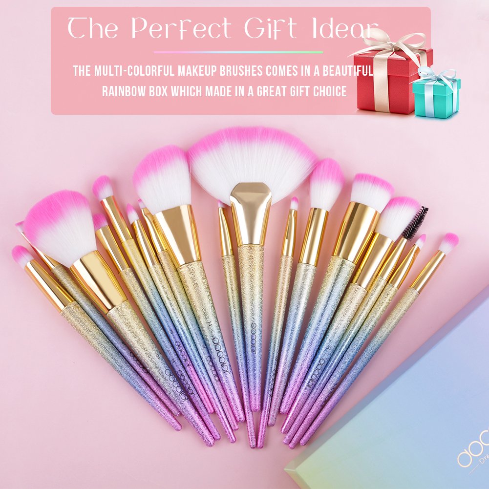 Docolor Makeup Brush Set 17pcs Makeup Brushes Foundation Blending