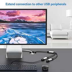 Fidioto USB C to Double USB Cable Splitter