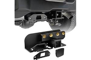 YZONA for Ford Bronco Hitch Tow Trailer Kit Compatible for 2021 2022 2023 2024 2025 Ford Bronco 2 Door & 4 Door Hitch Receiver with Cover, 2 Inch Rear Bumper Towing Hook (Exclude Bronco Sport)