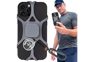 PULPO SAFETY PHONE LEASH Pulpo Phone Leash Stealth Grey Fits Smartphones Up to 6.8" - Retractable Anti Theft Phone Tether for Skiing & Kayak Tether, Pickpocket Proof Cellphone Lanyard, Anti-Theft Cellphone Leash for Festival