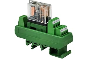 Electronics-Salon AC/DC 24V Slim DIN Rail Mount 5Amp DPDT Power Relay Interface Module, G2R-2 24V.