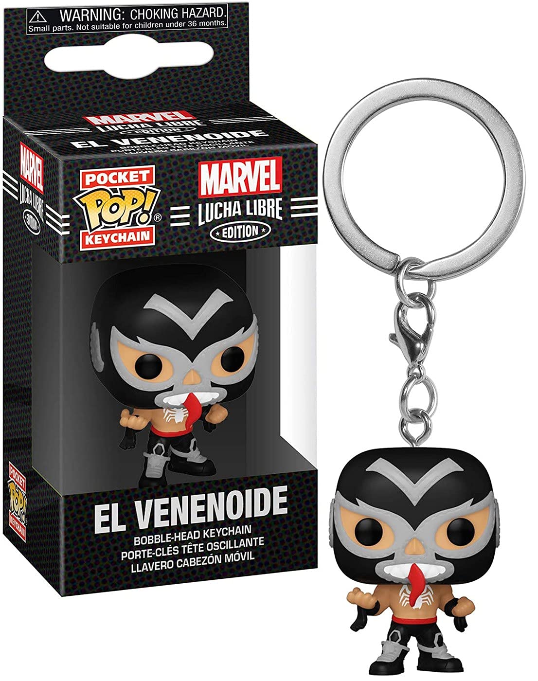 Funko Marvel Luchadores Venom - Keychain - Collectable Vinyl Mini Figure Novelty Keyring - Stocking Filler - Gift Idea - Official Merchandise - Comic Books Fans - Minifigure
