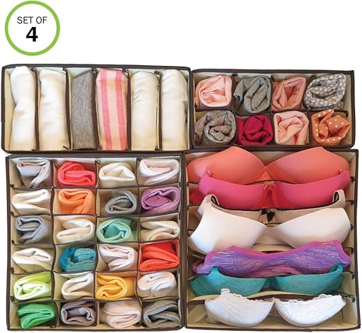 Amazon Com Evelots Underwear Organizer Drawer Foldable Socks Bras