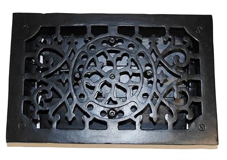 Rectangular Cast Iron Floor Register Heat Grate Antique