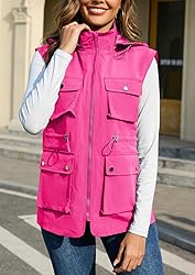 PESION Womens Utility Vest Lightweight Windproof