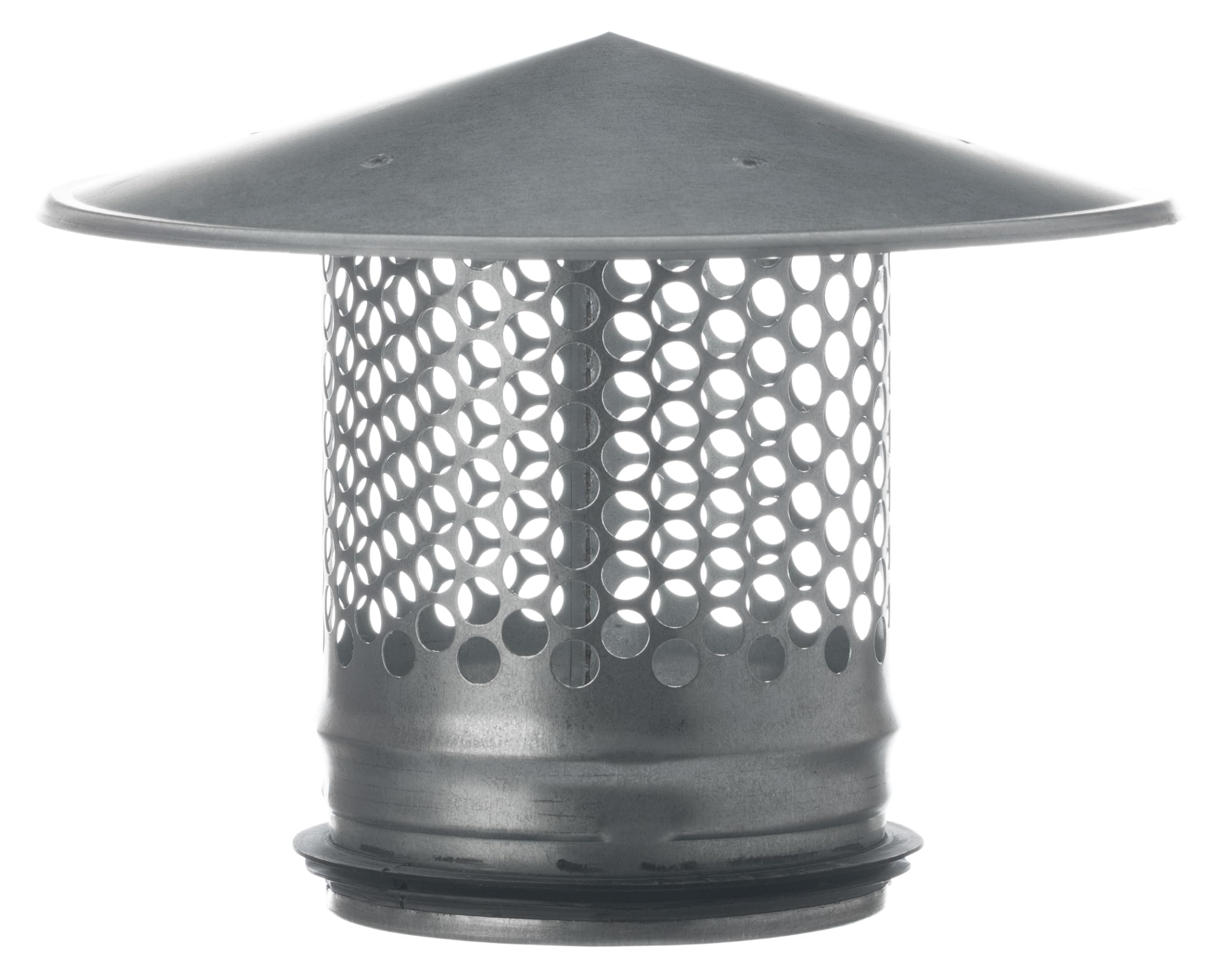 Steinberg14 Metal Roof Cowl 100mm - 4 inch Exhaust Tube End - Round Roof Vent Cover - Rain Snow Hat - Vent Cowl Cap with Bird Guard - Mesh Protector