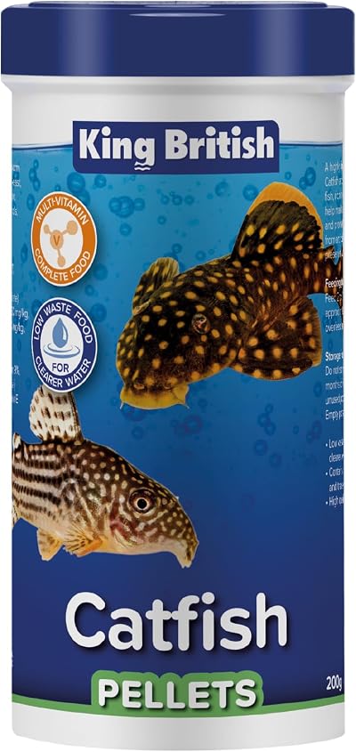 King British Catfish Pellets 200g Multi-Vitamin Sinking Food for Bottom-Feeders