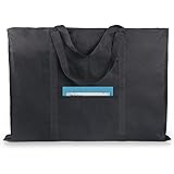 Jjring Dacron Light Weight Art Portfolio Bag, 23 Inches by 31 Inches, Black Carrying Storage Case for Poster, Sketching, and 