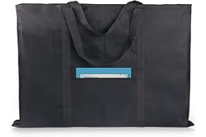 JJRING Dacron Light Weight Art Portfolio Bag, 24'' x 32'' for 23'' x 31'', Black Carrying Storage Case for Poster, Sketching, and Drawing