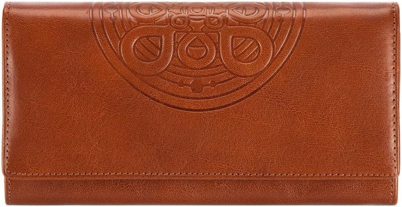 WITTCHEN Wallet | Material: Grain leather, Colour: Brown | For coins: Yes | Orientation: Horizontal | Size: Big | Collection: Mandala - 04-1-052-5