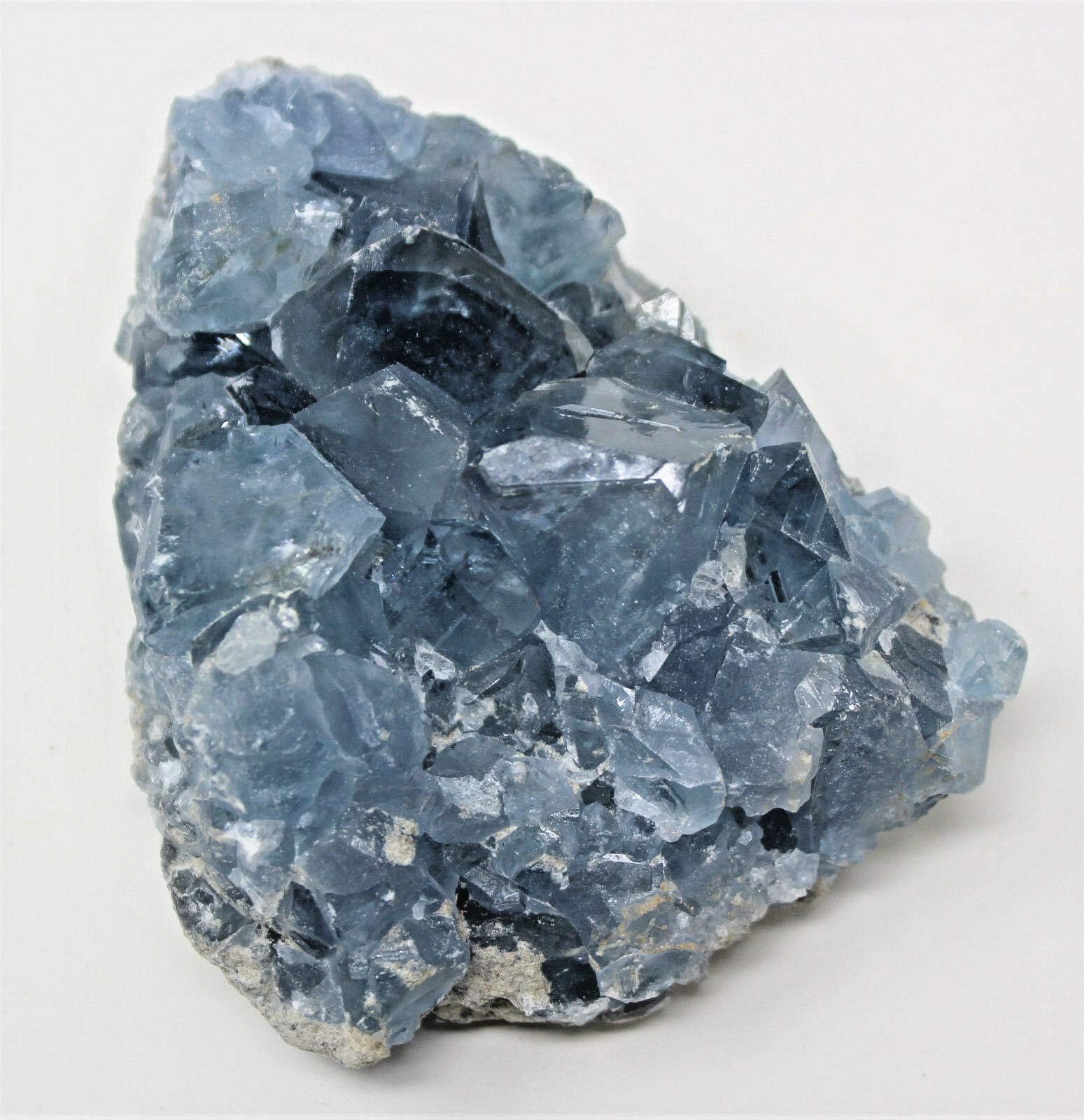1 AA Grade Celestite Cluster Large 3.5" - 4.5" Blue Celestine Druzy (1.4-2 lb) by Lukespiers