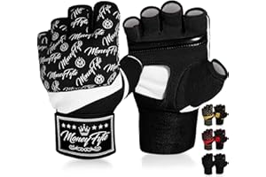 MoneyFyte Quick Gel Boxing Wraps Under Boxing Gloves - Kickboxing MMA Muay Thai - Fist, Knuckle, Wrist Wrap Protection Inner Glove Hand Wraps - Men Women Kids