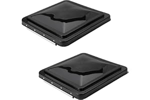 Leisure Coachworks 2 Packs 14 Inch RV Roof Vent Cover Replacement Vent Lid Black for Camper Trailer Motorhome (Black 2-Pack)