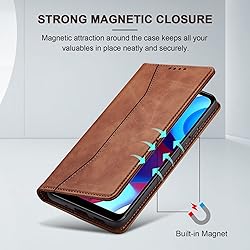 Jasonyu Flip Wallet Case for Moto G Pure,Leather