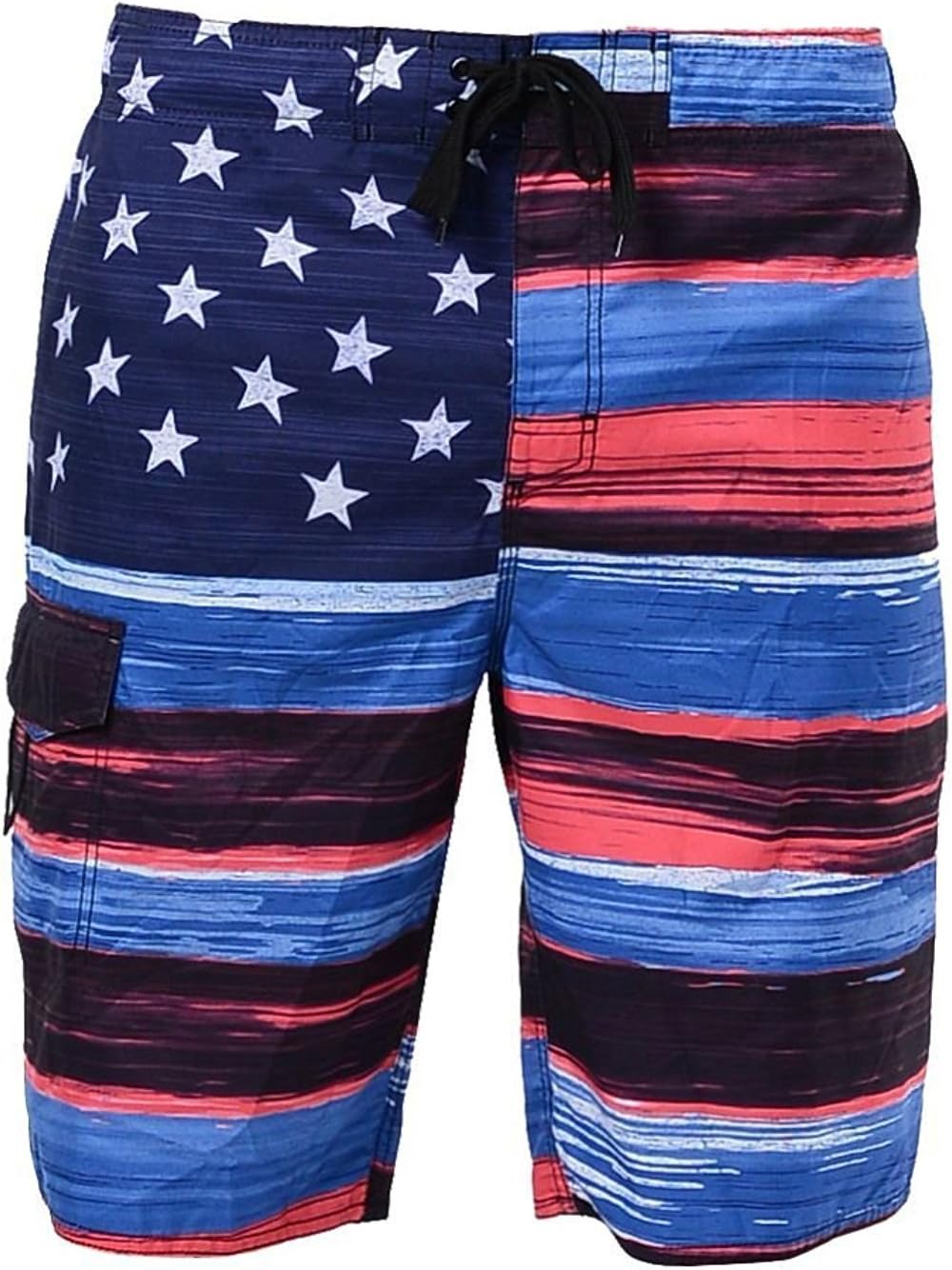 Licensed-Mart Men's American Flag Inspired Board Shorts