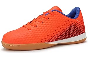 Hawkwell Unisex-Child Athletic Lace Up Boys Girls Indoor Trainer Soccer Shoe (Toddler/Little Kid/Big Kid)