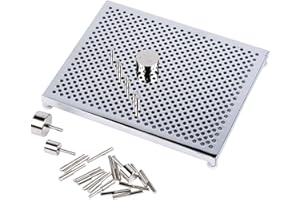 Artistic Wire Deluxe Jig Kit - 5x4 Inch Aluminum Wire Bender Jig with 30 Adjustable Pegs, 6 Patterns Included, Perfect Jewelry Making Tools for Wire Wrapping Kit and Craft Creation