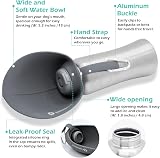 LumoLeaf 800ml Portable Dog Water Bottle Stainless Steel Grey view 4