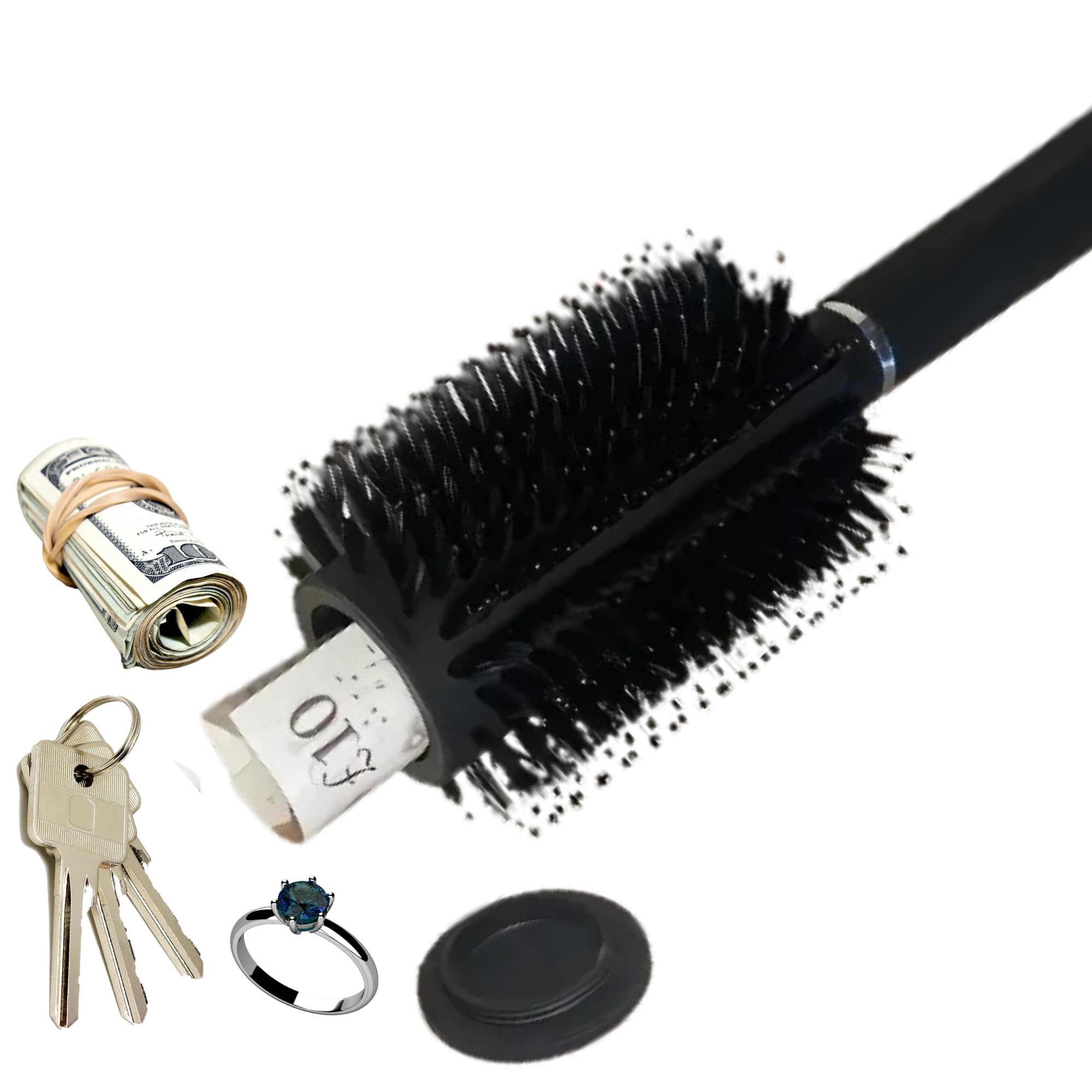 Hair Brush with Hidden Compartment Diversion Safe - Discreet Storage Secret Stash Device for Home, Festivals, Concerts, Music Events, Raves, Parties. Conceal Valuables, Cash, Jewelry, and More