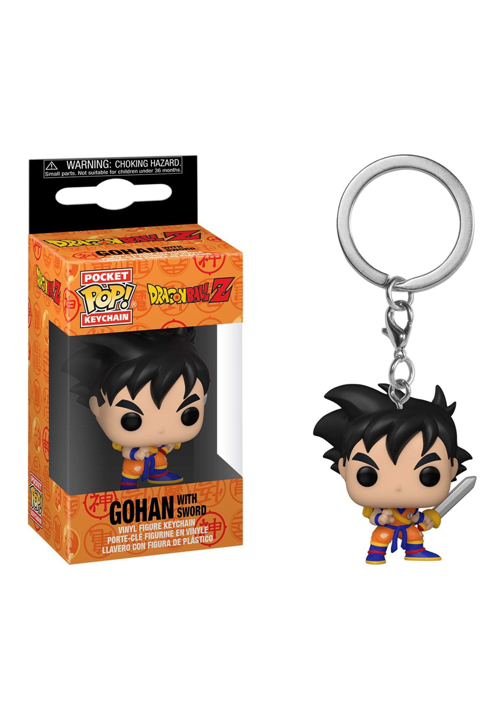 Funko Pop! Keychain: DBZ - Gohan With Sword - Dragon Ball Novelty Keyring - Collectable Mini Figure - Stocking Filler - Gift Idea - Official Merchandise - Anime Fans - Backpack Decor